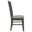 Pemberly Row Contemporary Wood Ladder Back Side Chair Gray and Dark Gray