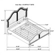 Pemberly Row Wood Tufted Platform Eastern King Bed Ivory and Silver Oak
