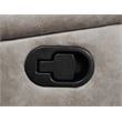 Pemberly Row Faux Leather Upholstered Tufted Back Motion Sofa Taupe