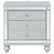 Pemberly Row 2-drawer Contemporary Wood Nightstand Silver Metallic