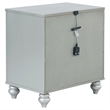 Pemberly Row 2-drawer Contemporary Wood Nightstand Silver Metallic