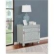 Pemberly Row 2-drawer Contemporary Wood Nightstand Silver Metallic