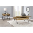 Pemberly Row Wood Lift Top Storage Coffee Table Golden Oak and Black
