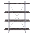 Pemberly Row Contemporary 4-shelf Wood Bookcase Rustic Gray Herringbone