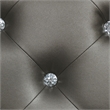 Pemberly Row Faux Leather Eastern King Panel Bed in Silver Metallic