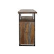 Pemberly Row Contemporary 4-door Farmhouse Wood Server in Gray and Black