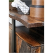 Pemberly Row Contemporary 4-door Farmhouse Wood Server in Gray and Black