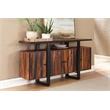 Pemberly Row Contemporary 4-door Farmhouse Wood Server in Gray and Black