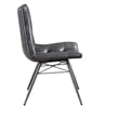 Pemberly Row Contemporary Faux Leather Upholstered Dining Chair Charcoal