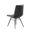 Pemberly Row Contemporary Faux Leather Upholstered Dining Chair Charcoal