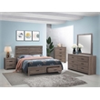 Pemberly Row Farmhouse Wood Eastern King Storage Bed in Barrel Oak