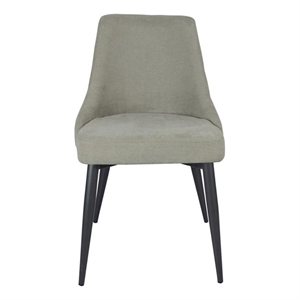 Pemberly Row Fabric Upholstered Curved Back Side Chairs Light Gray