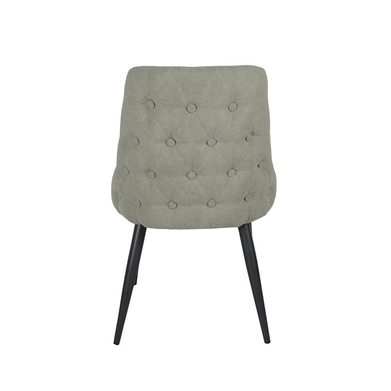 Pemberly Row Fabric Upholstered Curved Back Side Chairs Light Gray