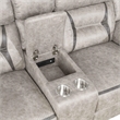 Pemberly Row Faux Leather Upholstered Tufted Back Glider Loveseat Taupe