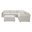 Pemberly Row 6-piece Fabric Upholstered Modular Sectional Off White
