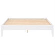 Pemberly Row Contemporary Wood Platform California King Bed in White