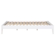 Pemberly Row Contemporary Wood Platform California King Bed in White