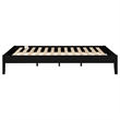 Pemberly Row Contemporary Wood Platform California King Bed in Black