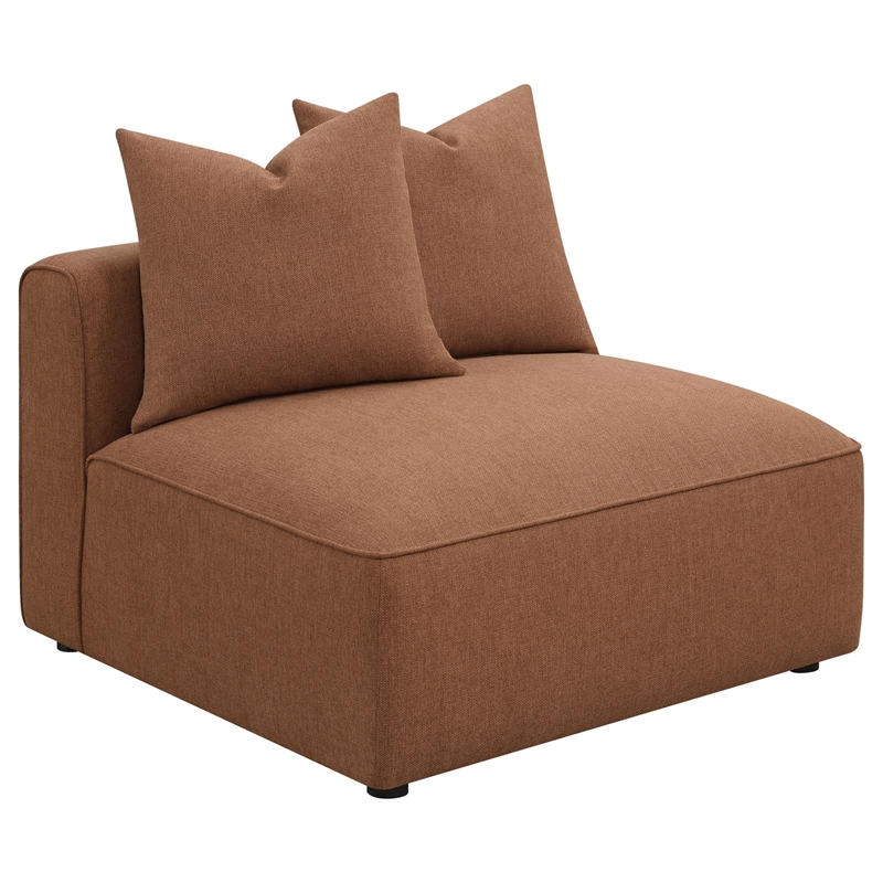 Pemberly Row 6-piece Fabric Upholstered Modular Sectional Terracotta