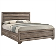 Pemberly Row Contemporary Wood California King Storage Bed Washed Taupe