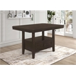 Pemberly Row Wood Counter Height Table with Butterfly Leaf Cappuccino