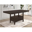 Pemberly Row Wood Counter Height Table with Butterfly Leaf Cappuccino