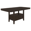 Pemberly Row Wood Counter Height Table with Butterfly Leaf Cappuccino