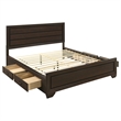 Pemberly Row Contemporary Wood California King Storage Bed Dark Cocoa