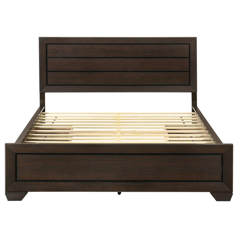 Pemberly Row Contemporary Wood California King Storage Bed Dark Cocoa