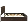 Pemberly Row Contemporary Wood California King Storage Bed Dark Cocoa