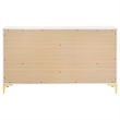 Pemberly Row 6-drawer Contemporary Wood Dresser with Metal Base in White