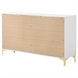 Pemberly Row 6-drawer Contemporary Wood Dresser with Metal Base in White