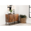 Pemberly Row 2-door Farmhouse Wood Accent Cabinet in Sheesham Gray