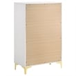 Pemberly Row 5-drawer Contemporary Wood Chest with Metal Base in White