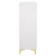 Pemberly Row 5-drawer Contemporary Wood Chest with Metal Base in White