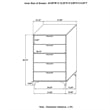 Pemberly Row 5-drawer Contemporary Wood Chest with Metal Base in White