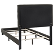 Pemberly Row Transitional Tufted Fabric Upholstered Twin Bed Charcoal