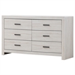 Pemberly Row Contemporary 6-drawer Farmhouse Wood Dresser Coastal White