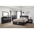 Pemberly Row Contemporary Queen 2-drawer Modern Wood Storage Bed Black