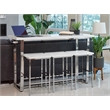 Pemberly Row 4-piece Metal Rectangle Counter Height Set White and Chrome