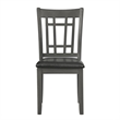 Pemberly Row Padded Wood Dining Side Chairs Espresso and Medium Gray