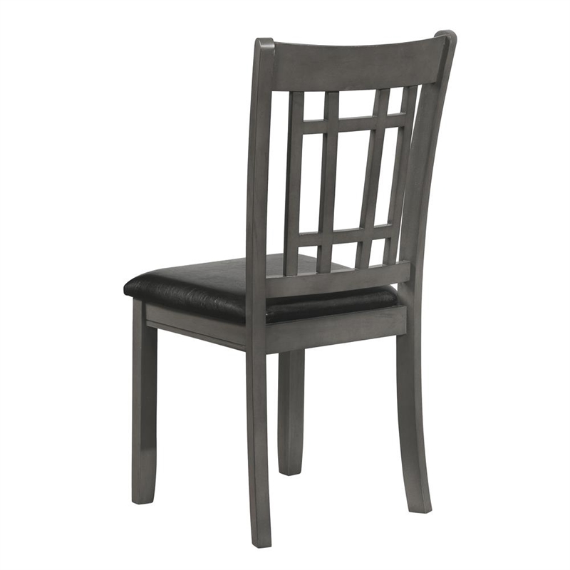 Pemberly Row Padded Wood Dining Side Chairs Espresso and Medium Gray