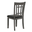 Pemberly Row Padded Wood Dining Side Chairs Espresso and Medium Gray
