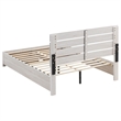 Pemberly Row Farmhouse Wood Eastern King Storage Bed Coastal White