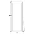 Pemberly Row Modern Glass Rectangle Cheval Mirror in Silver Finish