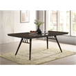 Pemberly Row Rectangular Mid-Century Wood Dining Table Dark Walnut