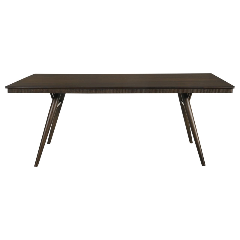 Pemberly Row Rectangular Mid-Century Wood Dining Table Dark Walnut