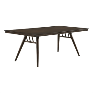 Pemberly Row Rectangular Mid-Century Wood Dining Table Dark Walnut