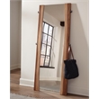 Pemberly Row Contemporary Wood Standing Mirror Smokey Walnut and Brown