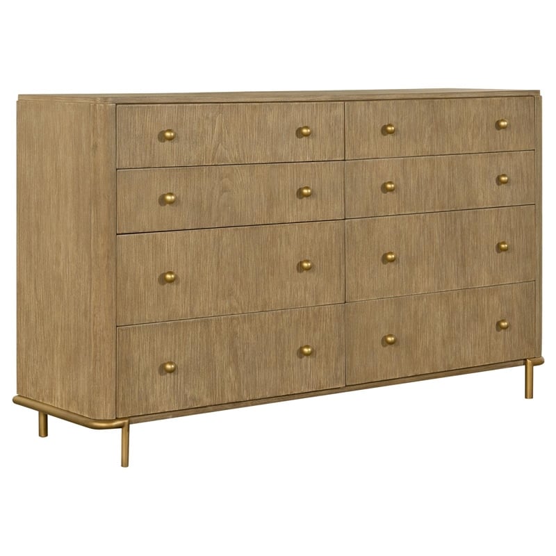 Pemberly Row 4-piece Wood Queen Bedroom Set Sand Wash and Natural Cane